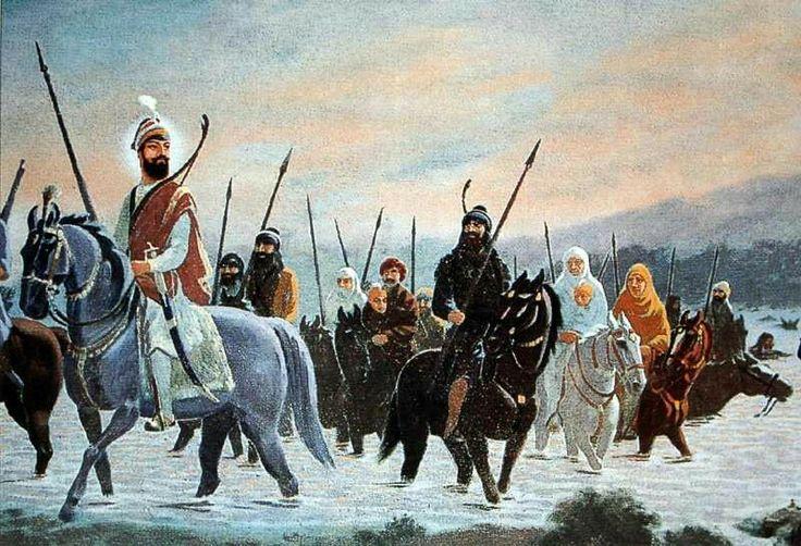 Guru Gobind Singh Crossing The Sirsa River